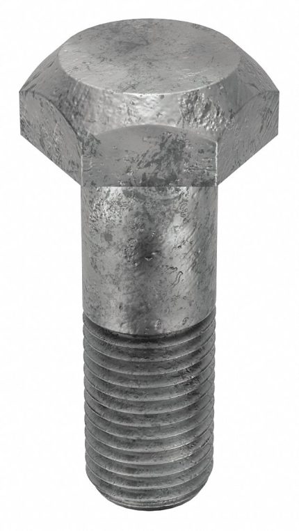 Structural Bolt: Steel, A325 Type 1, Hot Dipped Galvanized, 1 1/4"-7 Thread Size, 3 3/4 in lg