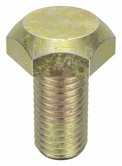 Structural Bolt: Steel, A325 Type 1, Zinc Yellow, 5/8"-11 Thread Size, 1 3/4 in lg, 1/2 in Grip Size