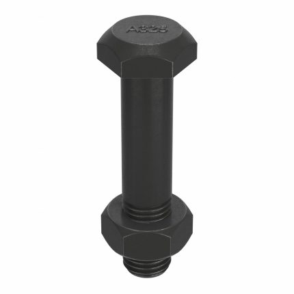 Structural Bolt: Steel, A325 Type 1, Black Oxide, 1 1/4"-7 Thread Size, 4 in lg, 2 in Min Thread Lg