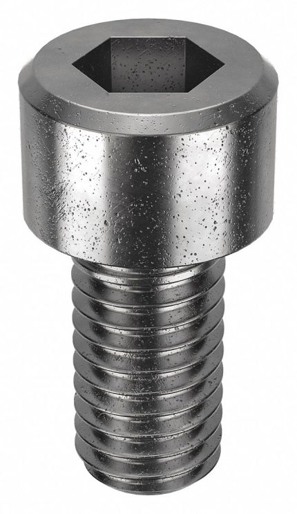 Socket Head Cap Screw: #10-32 Thread Size, 3/8 in Lg, Std, Plain, Steel, 0.19 in Head Ht, 5 PK