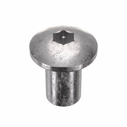 Barrel Bolt: 1/4"-20 Thread Size, 1/2 in Brl Lg, 5/16 in Brl Dia, 18-8 Stainless Steel, Plain, Plain