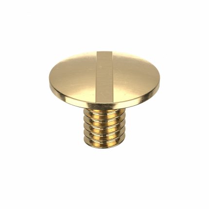 Binding Post: #8-32 Thread Size, 13/64 in Brl Dia, 1/4 in Brl Lg, Brass, Plain, Truss Brl Hd, 25 PK