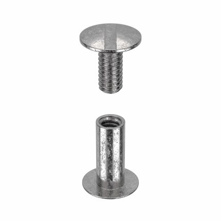 Binding Post: #8-32 Thread Size, 13/64 in Brl Dia, 1/2 in Brl Lg, 18-8 Stainless Steel, Plain, 10 PK
