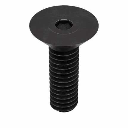 Socket Flat Head Screw: #8-32 Thread Size, 1/2 in Lg, Flat, Black Oxide, Alloy Steel, 100 PK
