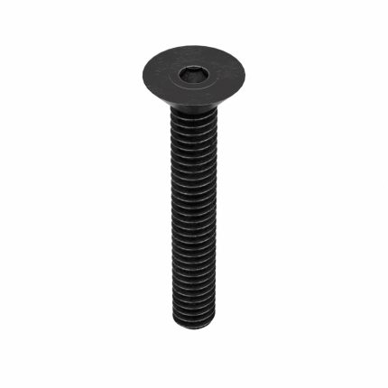Socket Flat Head Screw: 1/4"-20 Thread Size, 1 1/2 in Lg, Flat, Black Oxide, Alloy Steel, 100 PK