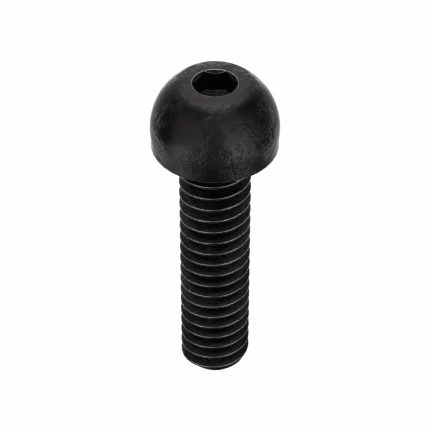 Socket Head Cap Screw: 1/4"-20 Thread Size, 3/4 in Lg, Button, Black Oxide, Alloy Steel, 100 PK