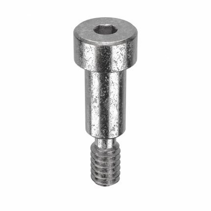 Shoulder Screw: Precision, #10-24 Thr Size, 3/8 in Thr Lg, 1/2 in Shoulder Lg, Std, Plain, 5 PK