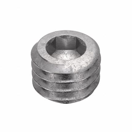 Socket Set Screw: 3/8"-16 Thread Size, 5/16 in Overall Lg, Cup pt, Stainless Steel, Plain, 50 PK