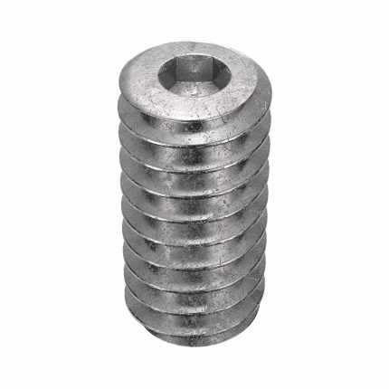 Socket Set Screw: #2-56 Thread Size, 3/16 in Overall Lg, Cup pt, Stainless Steel, Plain, 100 PK