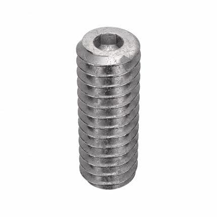 Socket Set Screw: #2-56 Thread Size, 1/4 in Overall Lg, Cup pt, Stainless Steel, Plain, 100 PK
