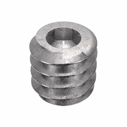 Socket Set Screw: #4-40 Thread Size, 1/8 in Overall Lg, Cup pt, Stainless Steel, Plain, 100 PK