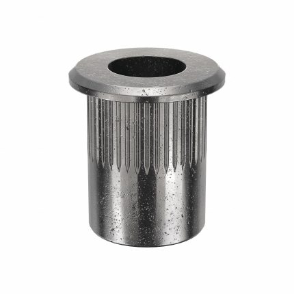 Rivet Nut: 5/16"-18 Thread Size, 11/16 in Overall Lg, 17/32 in Insert Dia, Steel, Plain, 25 PK