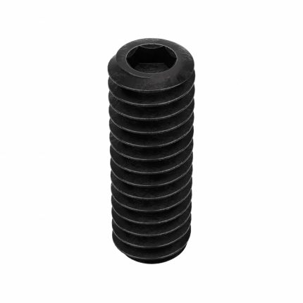 Socket Set Screw: #5-40 Thread Size, 3/8 in Overall Lg, Cup pt, Alloy Steel, Black Oxide, 100 PK