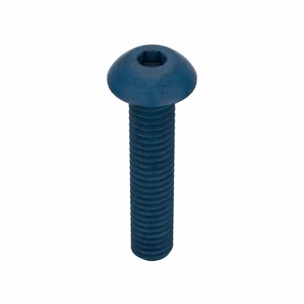 Socket Head Cap Screw: M4-0.7 Thread Size, 20 mm Lg, Button, Blue Phosphate, Steel, 25 PK
