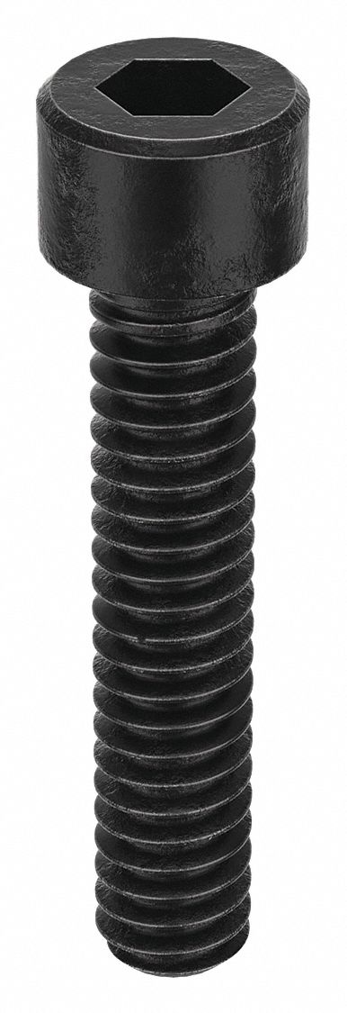 Socket Head Cap Screw: #3-48 Thread Size, 1/2 in Lg, Std, Black Oxide, Steel, 5/64 in Drive, 100 PK