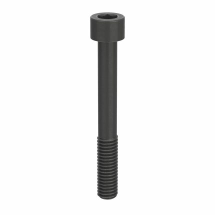 Socket Head Cap Screw: 7/16"-14 Thread Size, 3 1/2 in Lg, Std, Black Oxide, Steel, 25 PK