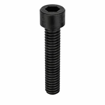 Socket Head Cap Screw: #1-72 Thread Size, 3/8 in Lg, Std, Black Oxide, Steel, 1/16 in Drive, 100 PK