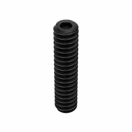 Socket Set Screw: #6-32 Thread Size, 5/8 in Overall Lg, Cup pt, Alloy Steel, Black Oxide, 100 PK