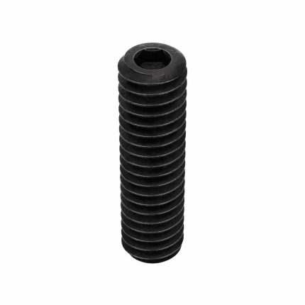 Socket Set Screw: #8-32 Thread Size, 5/8 in Overall Lg, Cup pt, Alloy Steel, Black Oxide, 100 PK