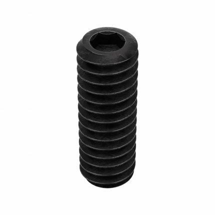 Socket Set Screw: 1/4"-20 Thread Size, 3/4 in Overall Lg, Cup pt, Alloy Steel, Black Oxide, 100 PK
