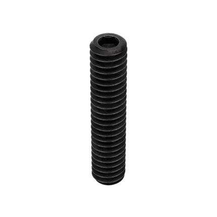 Socket Set Screw: 1/4"-20 Thread Size, 1 1/4 in Overall Lg, Cup pt, Alloy Steel, Black Oxide, 100 PK