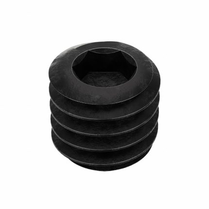 Socket Set Screw: 5/16"-18 Thread Size, 5/16 in Overall Lg, Cup pt, Alloy Steel, Black Oxide, 100 PK