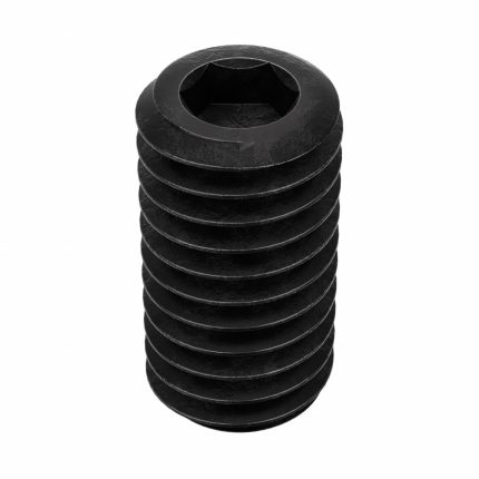 Socket Set Screw: 3/8"-16 Thread Size, 3/4 in Overall Lg, Cup pt, Alloy Steel, Black Oxide, 100 PK