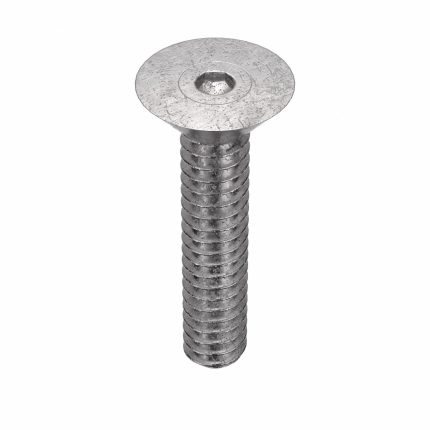 Socket Flat Head Screw: #6-32 Thread Size, 5/8 in Lg, Flat, Plain, Stainless Steel, 18-8, 100 PK
