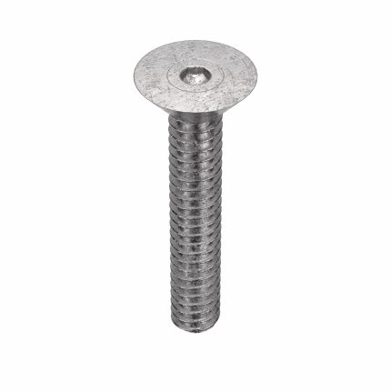 Socket Flat Head Screw: #6-32 Thread Size, 3/4 in Lg, Flat, Plain, Stainless Steel, 18-8, 100 PK