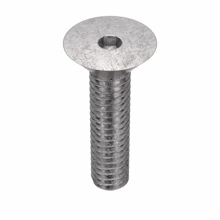 Socket Flat Head Screw: #8-32 Thread Size, 5/8 in Lg, Flat, Plain, Stainless Steel, 18-8, 100 PK