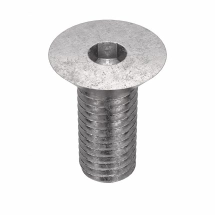 Socket Flat Head Screw: 1/2"-13 Thread Size, 1 in Lg, Flat, Plain, Stainless Steel, 18-8, 10 PK