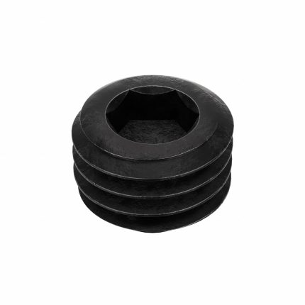 Socket Set Screw: 1/4"-28 Thread Size, 3/16 in Overall Lg, Cup pt, Alloy Steel, Black Oxide, 100 PK