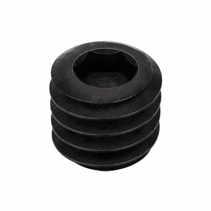 Socket Set Screw: #5-44 Thread Size, 1/8 in Overall Lg, Cup pt, Alloy Steel, Black Oxide, 100 PK