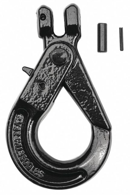DAYTON Slip Hook: 3,500 lb Working Load Limit, 80 Hook Grade, Steel, 9/32 in Material Thick, Clevis