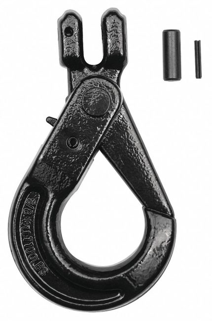 DAYTON Slip Hook: 7,100 lb Working Load Limit, 80 Hook Grade, Steel, 3/8 in Material Thick, Clevis