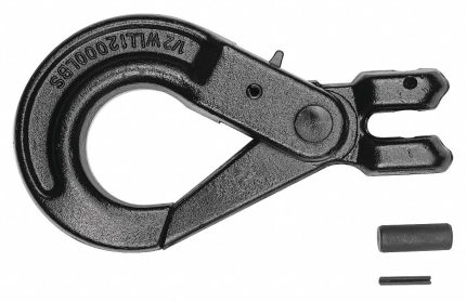 DAYTON Slip Hook: 12,000 lb Working Load Limit, 80 Hook Grade, Steel, 1/2 in Material Thick, Clevis