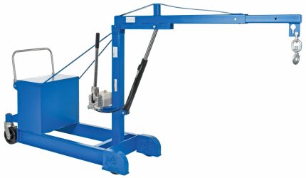 VESTIL Engine Crane: Engine Crane, Steel, 0.25 ton Load Capacity, 3 Boom Positions, Blue
