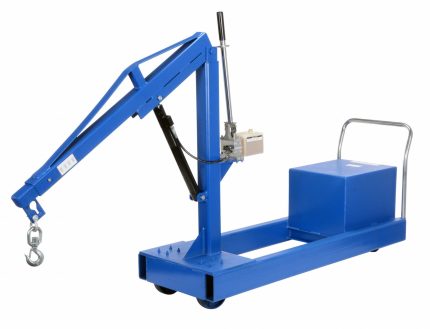 VESTIL Engine Crane: Engine Crane, Steel, 0.5 ton Load Capacity, 3 Boom Positions, Blue