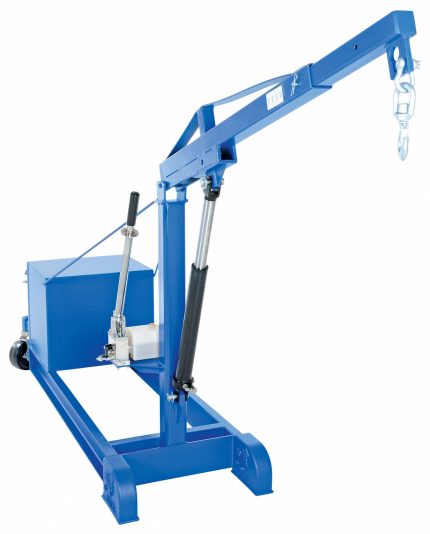 VESTIL Engine Crane: Engine Crane, Steel, 1 ton Load Capacity, 3 Boom Positions, Blue