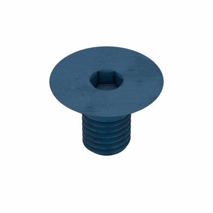 Socket Flat Head Screw: M12-1.75 Thread Size, 20 mm Lg, Flat, Blue Phosphate, Steel, 10 PK