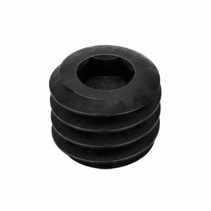 Socket Set Screw: #6-40 Thread Size, 1/8 in Overall Lg, Cup pt, Alloy Steel, Black Oxide, 100 PK