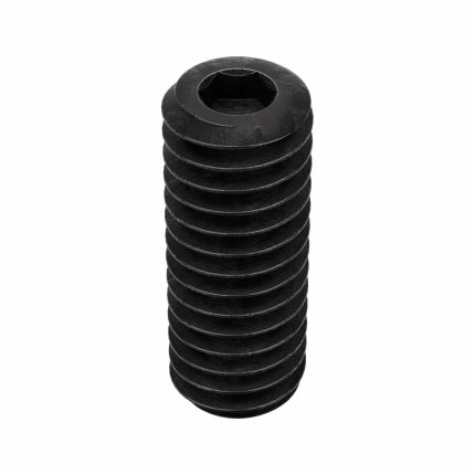 Socket Set Screw: #6-40 Thread Size, 3/8 in Overall Lg, Cup pt, Alloy Steel, Black Oxide, 100 PK