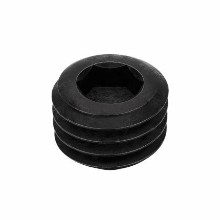 Socket Set Screw: 1/4"-28 Thread Size, 3/16 in Overall Lg, Cup pt, Alloy Steel, Black Oxide, 100 PK