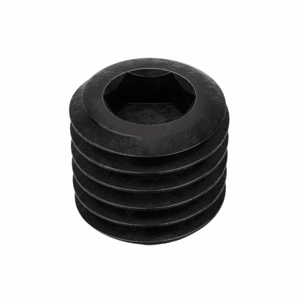 Socket Set Screw: 1/4"-28 Thread Size, 1/4 in Overall Lg, Cup pt, Alloy Steel, Black Oxide, 100 PK
