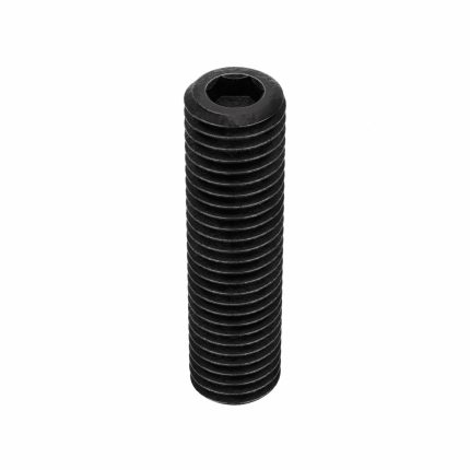Socket Set Screw: 1/4"-28 Thread Size, 1 in Overall Lg, Cup pt, Alloy Steel, Black Oxide, 100 PK