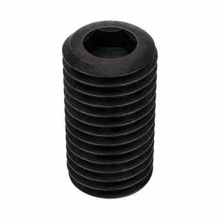 Socket Set Screw: 5/16"-24 Thread Size, 5/8 in Overall Lg, Cup pt, Alloy Steel, Black Oxide, 100 PK