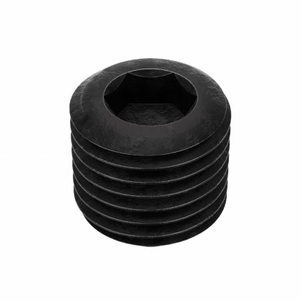 Socket Set Screw: 3/8"-24 Thread Size, 3/8 in Overall Lg, Cup pt, Alloy Steel, Black Oxide, 100 PK