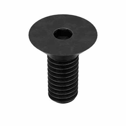 Socket Flat Head Screw: 5/16"-18 Thread Size, 1/2 in Lg, Flat, Black Oxide, Steel, 100 PK