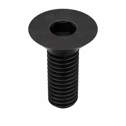 Socket Flat Head Screw: 3/8"-16 Thread Size, 3/4 in Lg, Flat, Black Oxide, Steel, 100 PK