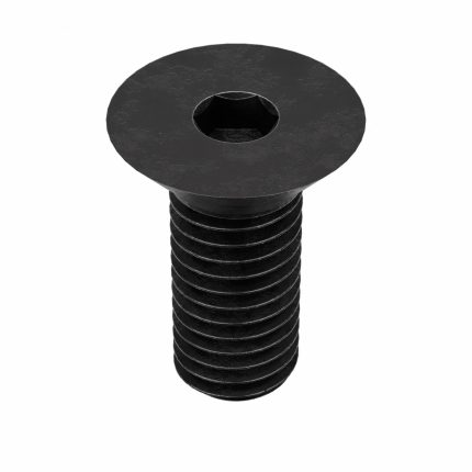 Socket Flat Head Screw: 1/2"-13 Thread Size, 3/4 in Lg, Flat, Black Oxide, Steel, 50 PK